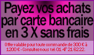 Carte de crdit paiement en 3 fois, possible.