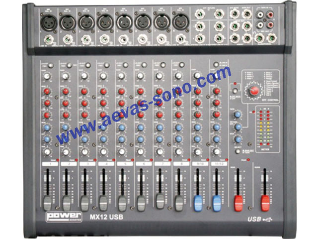 MX8 USB V2 Table de mixage analogique Power acoustics