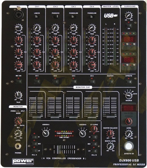 Table de mixage IBIZA Pack 2 Tables de mixage Dj Sono USB Blue